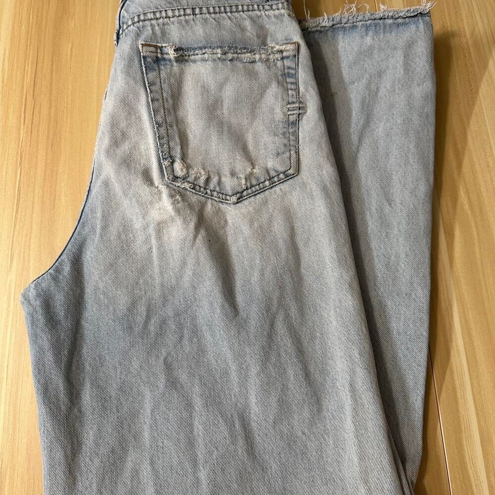 Vicolo Denim Couture Distressed Wide-Leg Jeans - Size S